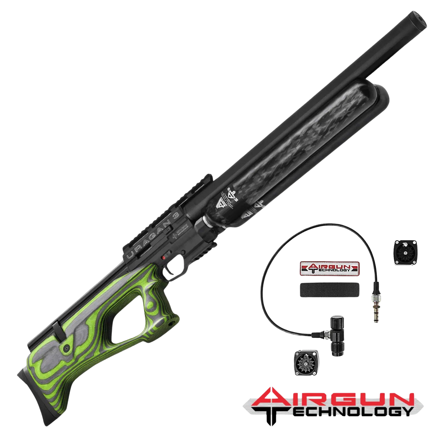 AGN Uragan3 KING GREEN Lamine 6.35mm (.25cal) PCP HAVALI TUFEK Airgun Technology
