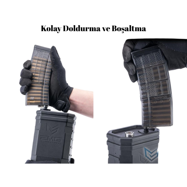 EMG Autobot 1400 BB LiPo Destekli Hızlı BB Yükleyici – Siyah