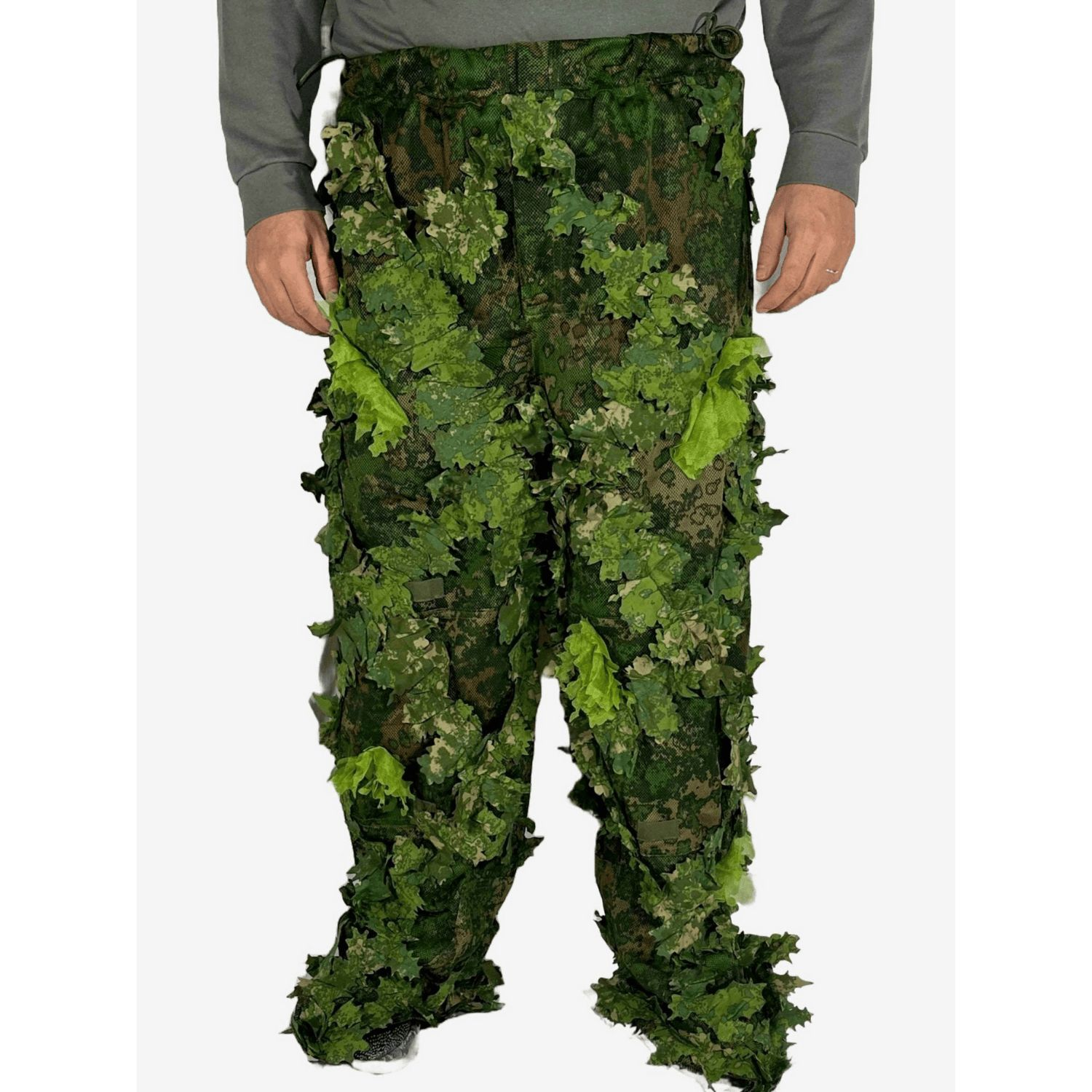 KMCS Taktik 3D Yapraklı Omuz Askılı Kamuflaj Pantolon & Eşofman - Yeşil 2XL