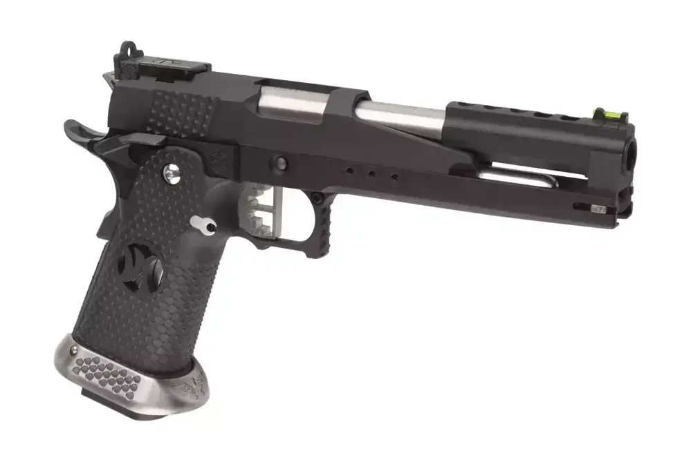 AW HX2202 Split Siyah IPSC Turnuva GBB Airsoft Tabanca