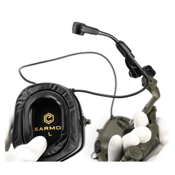 EARMOR M16A Siyah ARC KASK Adaptörü PLUS Serileri uyumlu