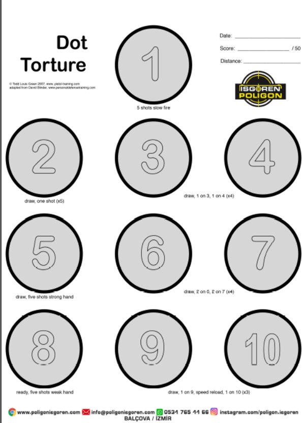 DOT TORTURE OYUNLU HEDEF KAĞIDI - 25 adet