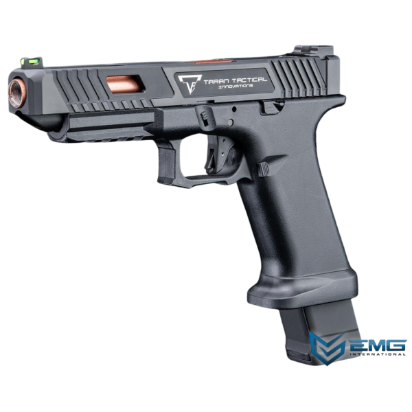 EMG Taran Tactical Licensed JW2 Combat Master GBB Airsoft Gazlı Blowback Tabanca (Siyah – 6.01mm İç Namlu, Taktik Sürgülü)