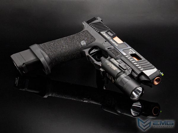 EMG Taran Tactical Licensed JW2 Combat Master GBB Airsoft Gazlı Blowback Tabanca (Siyah – 6.01mm İç Namlu, Taktik Sürgülü)