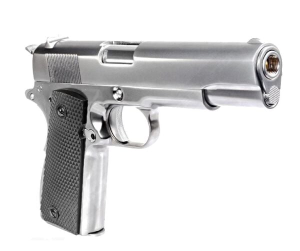 WE COLT 1911 SILVER Klasik Siyah Kabza Airsoft Tabanca