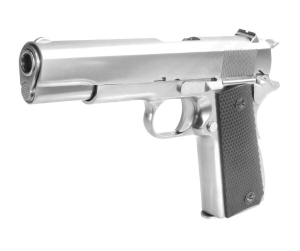 WE COLT 1911 SILVER Klasik Siyah Kabza Airsoft Tabanca