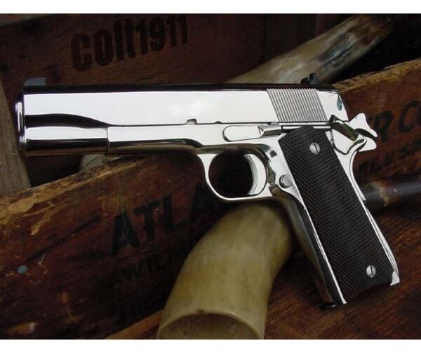 WE COLT 1911 SILVER Klasik Siyah Kabza Airsoft Tabanca