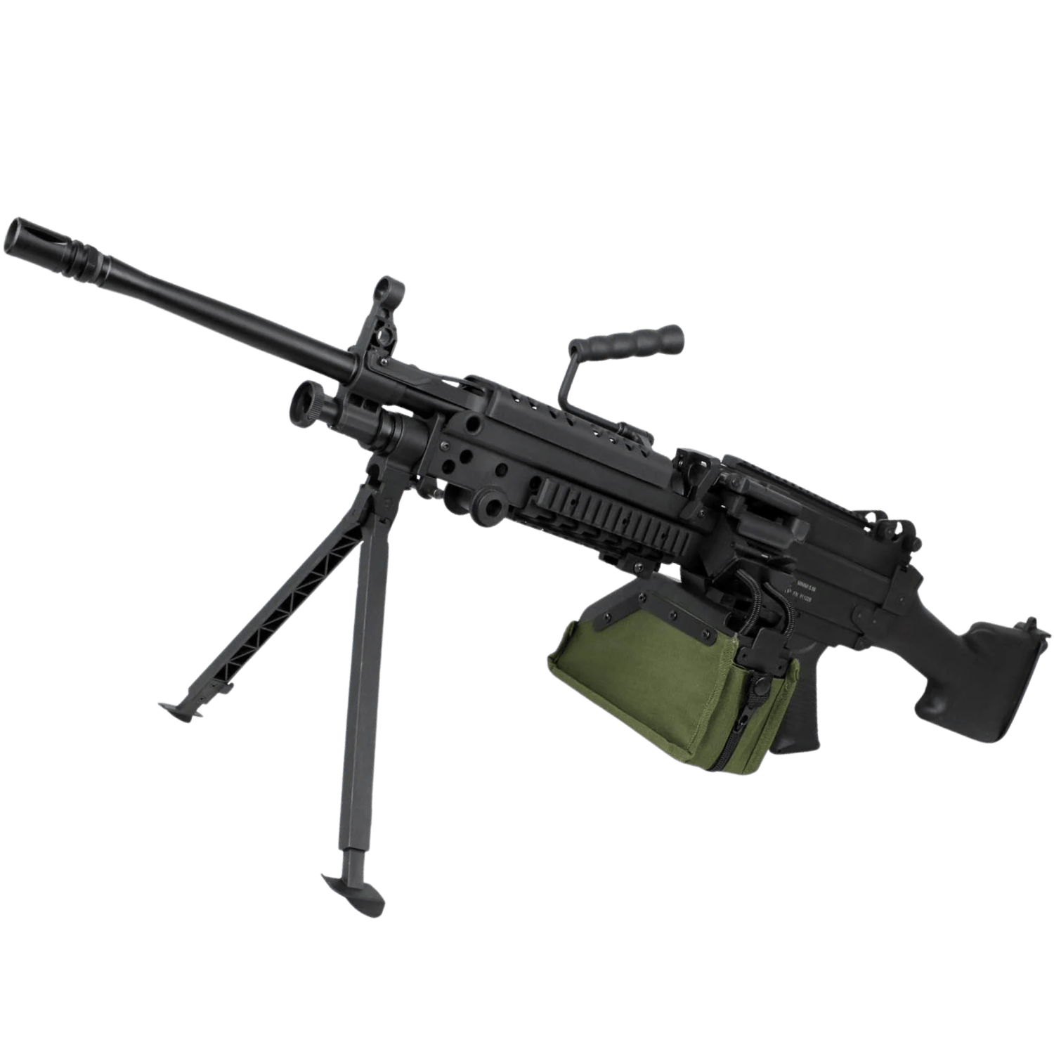 S&T FN M249 SAW E2 Airsoft AEG Tüfek Siyah Tambur Şarjörlü (STAEG103E2BS)