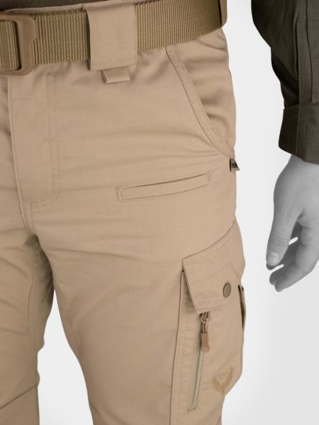 MUDEIR Ripstop Kumaş 8 Cepli Alp Börü Pantolon BEJ
