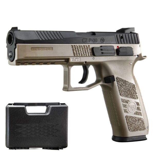 ASG CZ 75 P09 Duty Siyah Tan GBB Airsoft Tabanca / Orjinal Çantasıyla