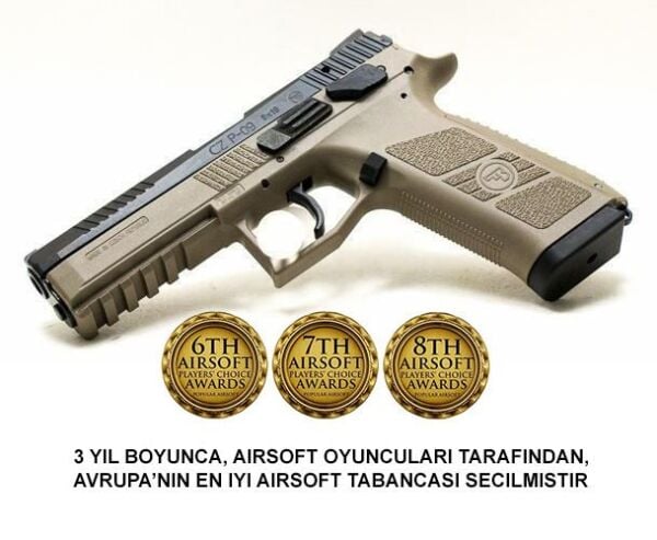 ASG CZ 75 P09 Duty Siyah Tan GBB Airsoft Tabanca / Orjinal Çantasıyla