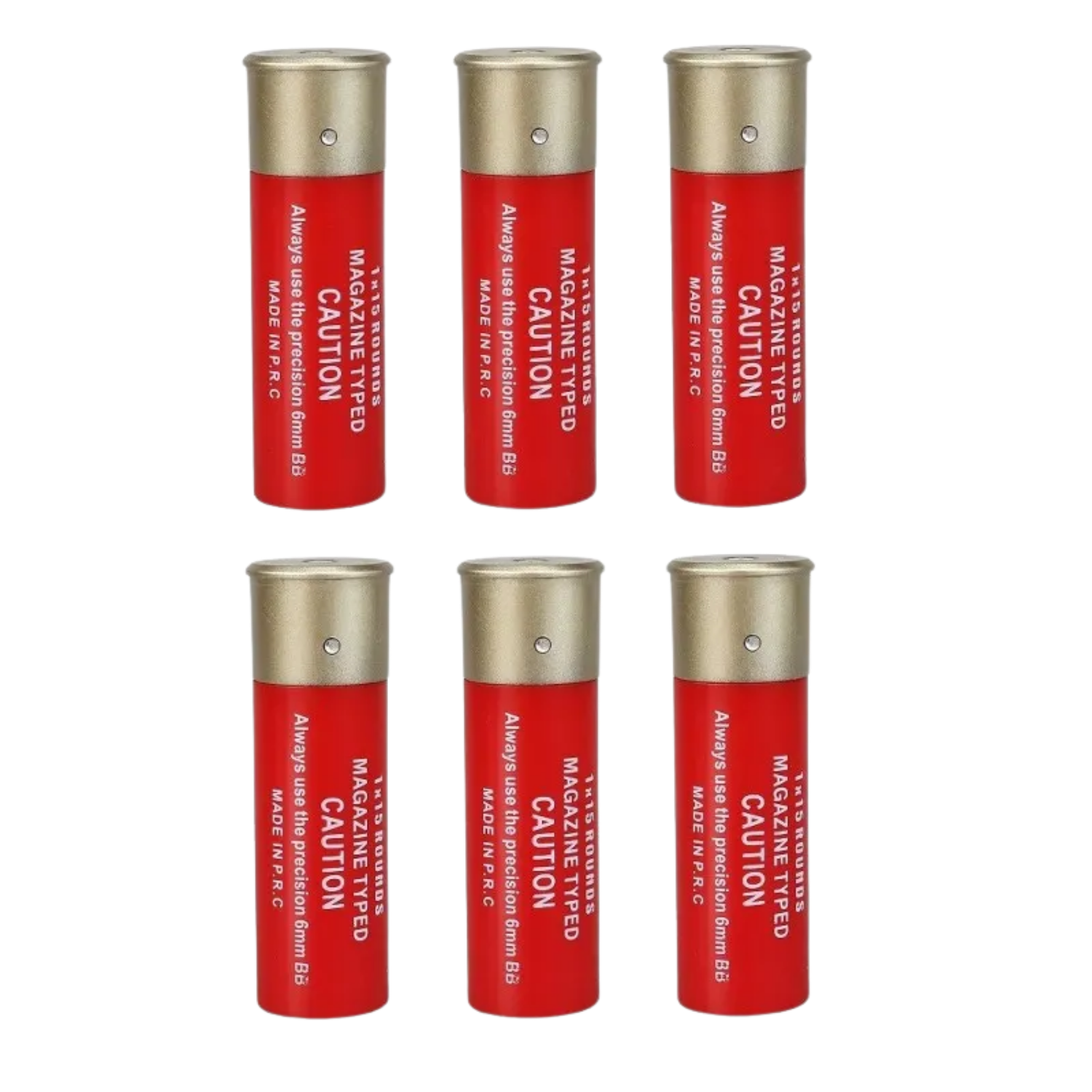 WOSPORT Airsoft Shotgun Shell Magazine 1x15 - 6lı Set (WO-EX15RED)