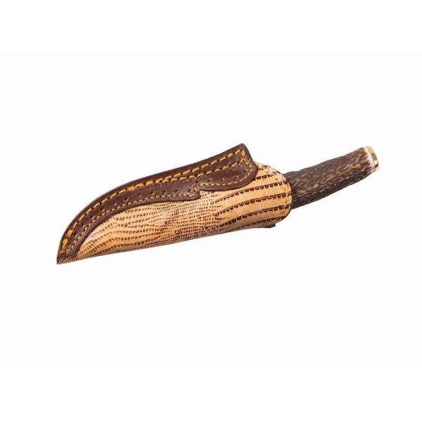 Muela Bowie 7,5cm Damascus Bıçak, Geyik Boynuzu Sap