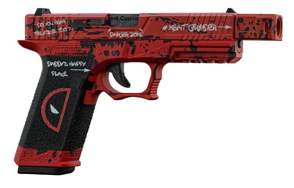Cybergun AW Glock17 DEADPOOL VX7302 GBB Airsoft Tabanca - KIRMIZI