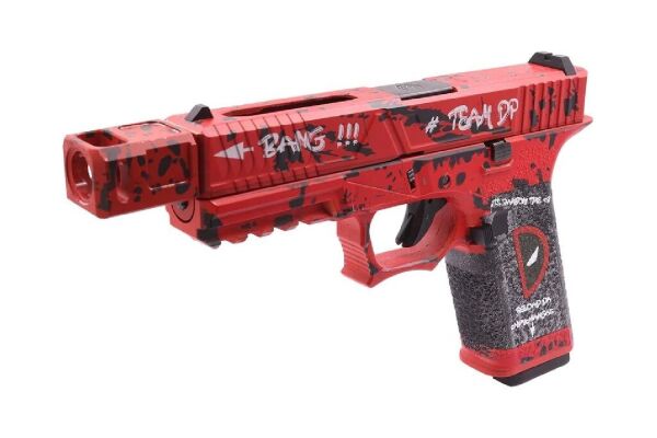 Cybergun AW Glock17 DEADPOOL VX7302 GBB Airsoft Tabanca - KIRMIZI