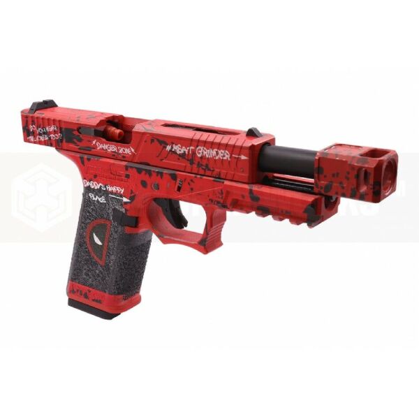 Cybergun AW Glock17 DEADPOOL VX7302 GBB Airsoft Tabanca - KIRMIZI