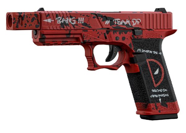 Cybergun AW Glock17 DEADPOOL VX7302 GBB Airsoft Tabanca - KIRMIZI