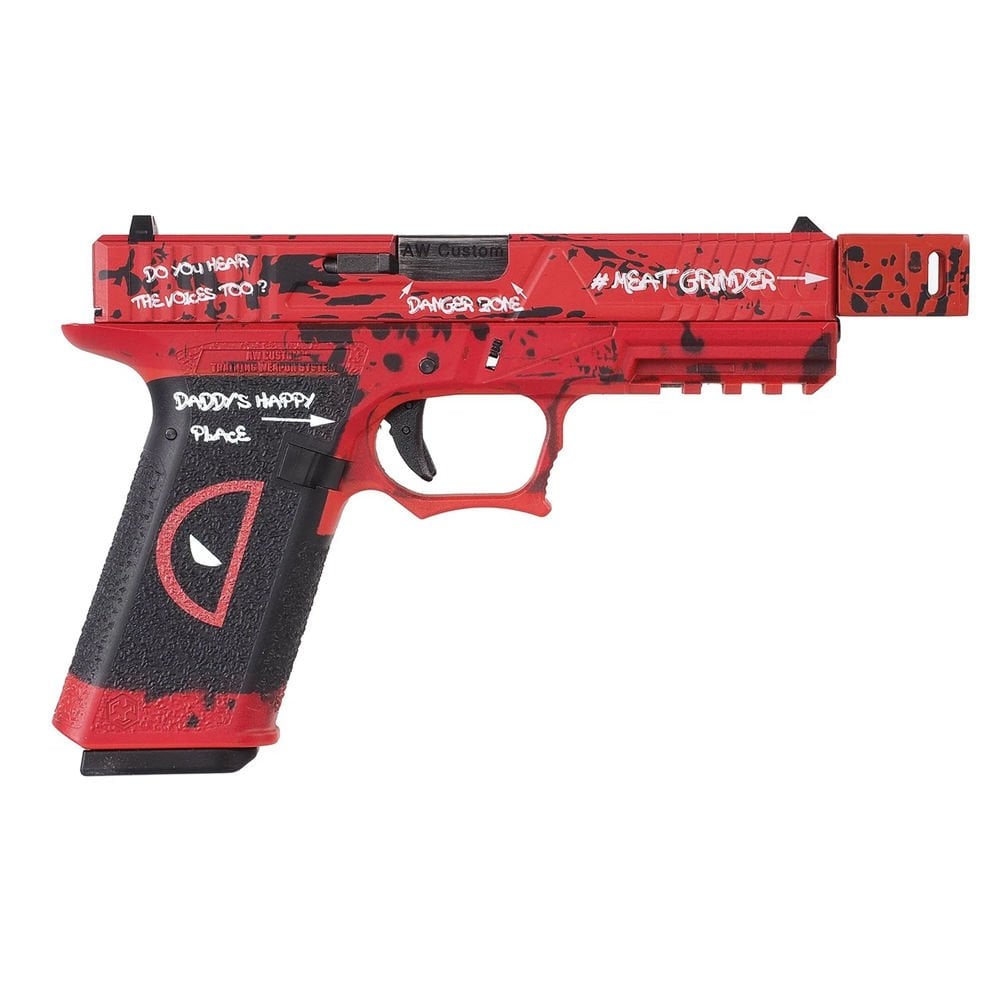 AW-VX7302 GLOCK17 DEADPOOL GBB Airsoft Tabanca - KIRMIZI