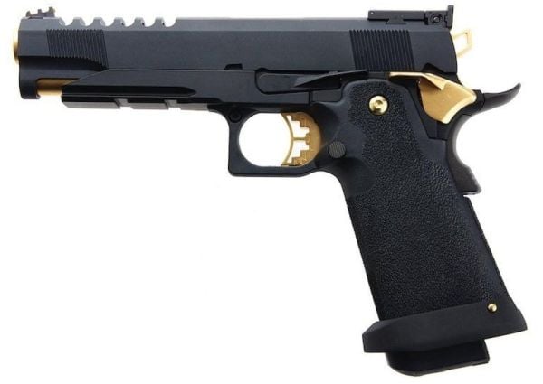 AW HX2701 5.1 Hi-Capa SLIDECUT GBB Airsoft Tabanca ( Black/Gold )