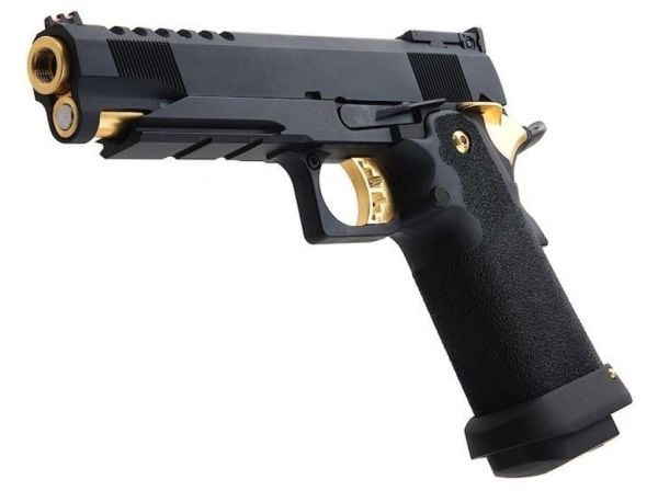 AW HX2701 5.1 Hi-Capa SLIDECUT GBB Airsoft Tabanca ( Black/Gold )