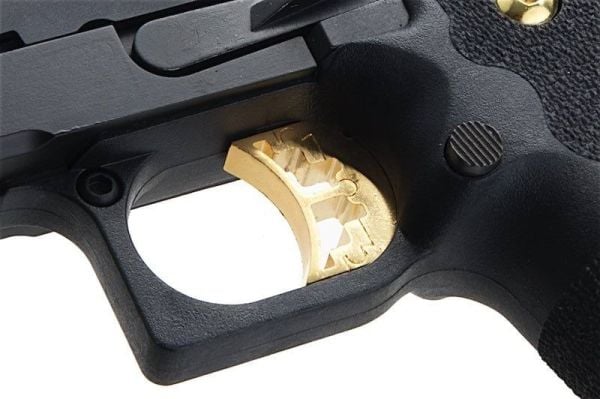 AW HX2711 4.3 Hi-Capa SLIDECUT COMPACT GBB Airsoft Tabanca ( Black/Gold )