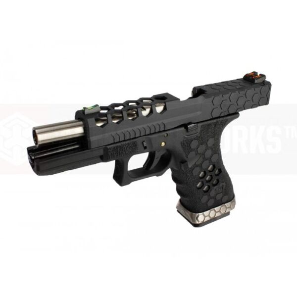 Cybergun AW Glock17 HexCut VX0101 SIYAH GBB Airsoft Tabanca