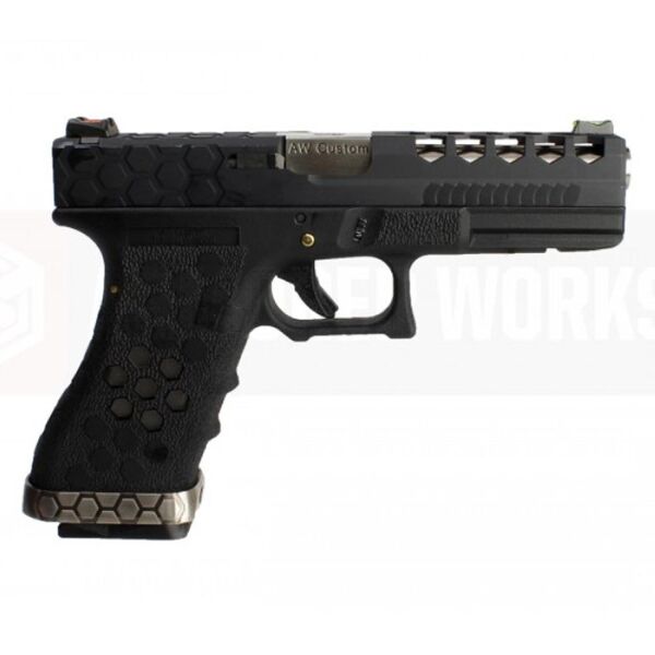 Cybergun AW Glock17 HexCut VX0101 SIYAH GBB Airsoft Tabanca