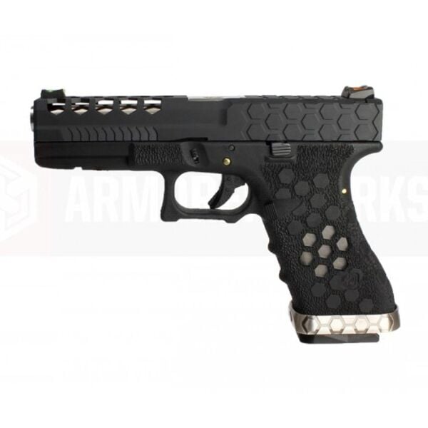 Cybergun AW Glock17 HexCut VX0101 SIYAH GBB Airsoft Tabanca
