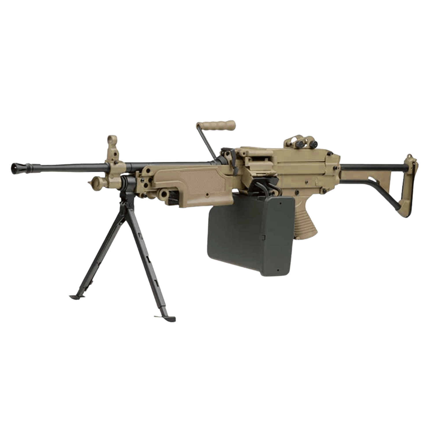 A&K M249-MK1 AEG LMG Airsoft Tüfek FULL METAL - Tan (AK-M249-MK1-TAN-MTL)