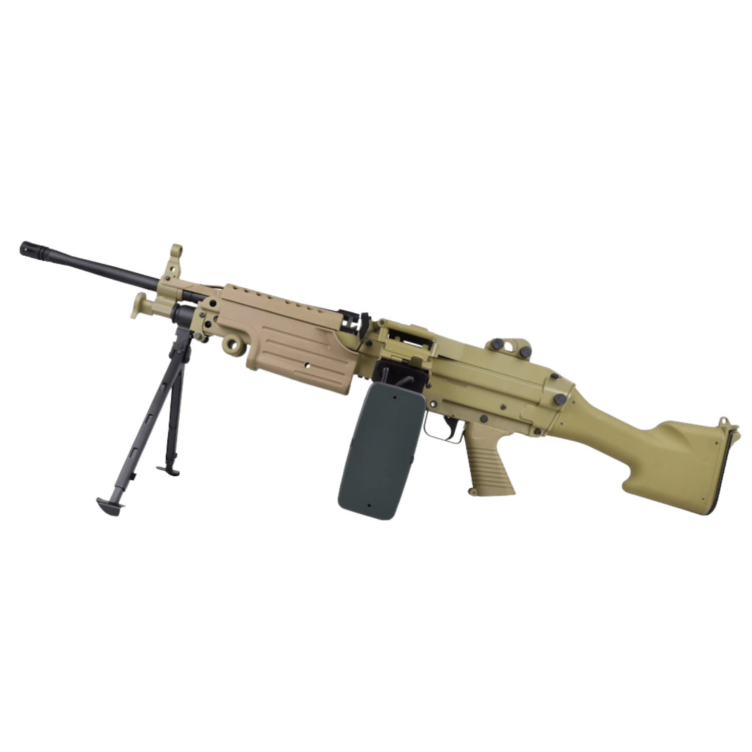 A&K M249-MK2 Full Metal AEG LMG Airsoft Tüfek - Tan (AK-M249-MK2-TAN-MTL)