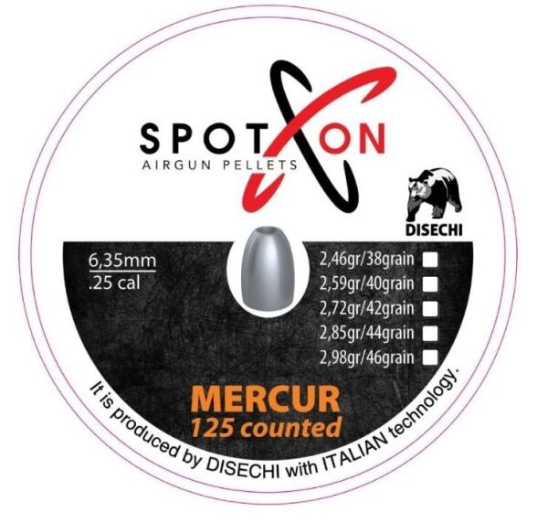 SPOTON MERCUR 46 2,98 GR/46 GRAİN 6,35 MM/.25 HAVALI TÜFEK SAÇMASI