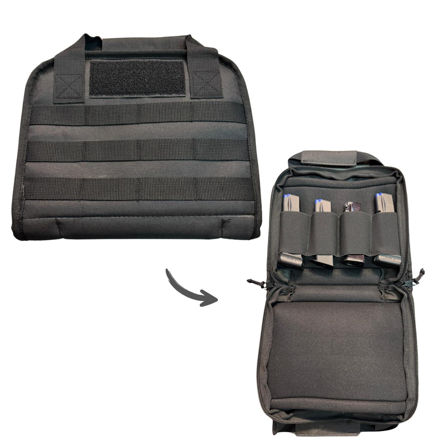 ISG TACTICAL 4 Şarjör Cepli Tekli Siyah Tabanca Çantası
