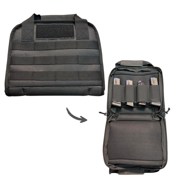 ISG TACTICAL 4 Şarjör Cepli Tekli Siyah Tabanca Çantası