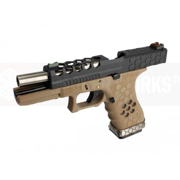 Cybergun AW Glock HexCut VX0111 Tan & Siyah GBB Airsoft Tabanca