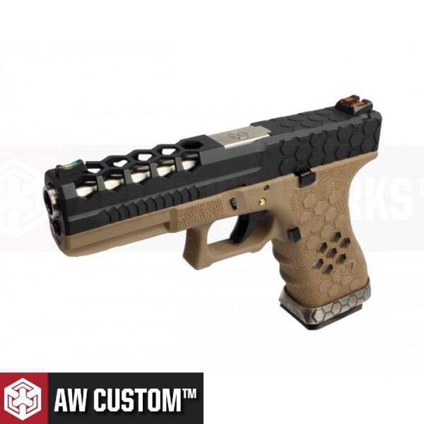 Cybergun AW Glock HexCut VX0111 Tan & Siyah GBB Airsoft Tabanca