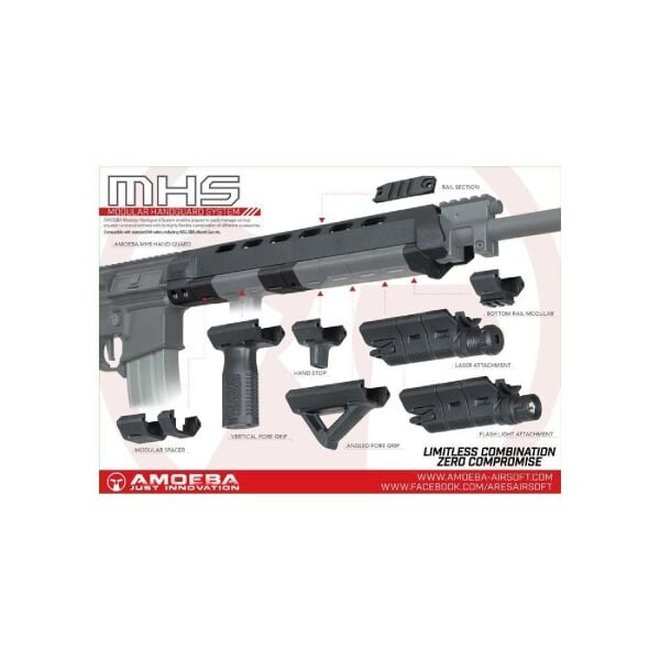 ARES Amoeba M4L Siyah AEG Airsoft Tüfek
