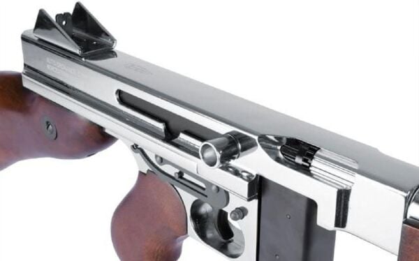 CYBERGUN Thompson M1A1 Silver Gerçek Ahşap AEG Airsoft Tüfek