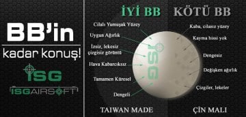 ISGairsoft  0.25g (0,25g) Airsoft BIO BB 5000 adet 1KG PAKET