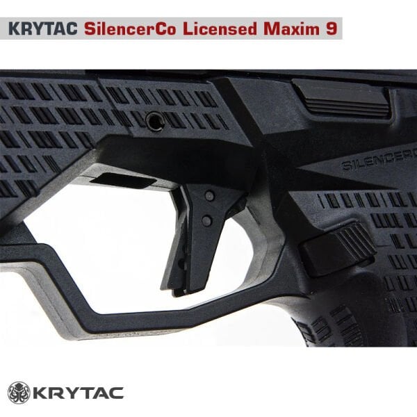 KRYTAC SilencerCo Maxim9 CO2 POWER Airsoft Tabanca SIYAH