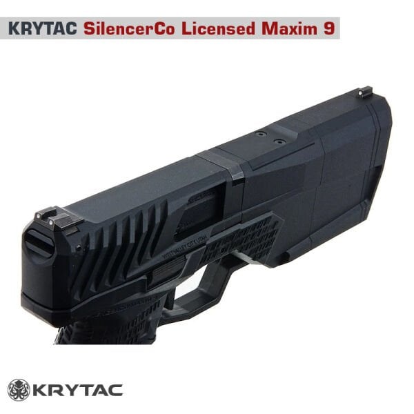 KRYTAC SilencerCo Maxim9 CO2 POWER Airsoft Tabanca SIYAH