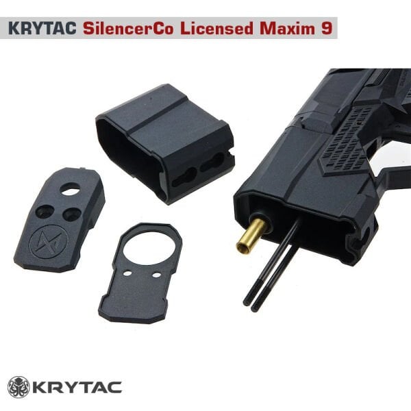 KRYTAC SilencerCo Maxim9 CO2 POWER Airsoft Tabanca SIYAH