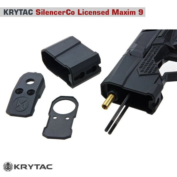 KRYTAC SilencerCo Maxim9 CO2 POWER Airsoft Tabanca SIYAH