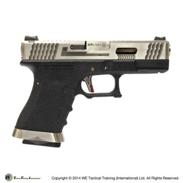 WE GLOCK G19 T3 FORCE GBB BLACK (Silver Slide + Gold Barrel)