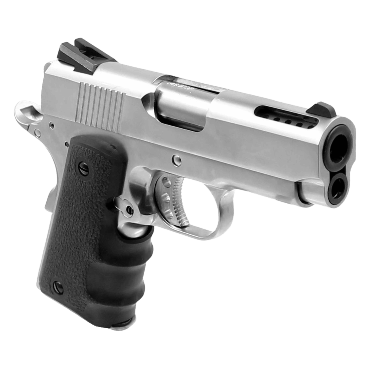 AW COLT 1911 COMPACT SILVER Full Metal Airsoft GBB Tabanca NE1001