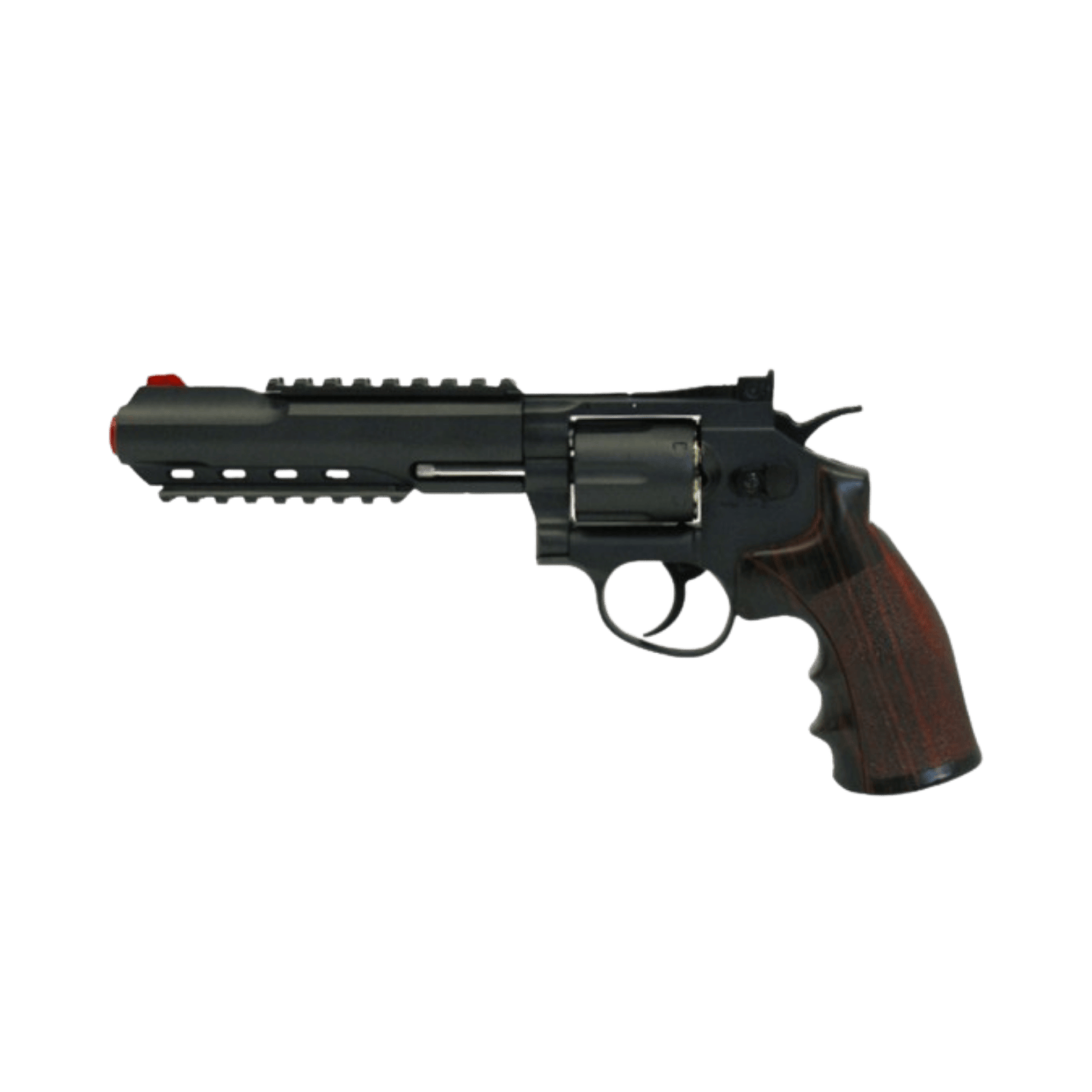 WINGUN CO2 AIRSOFT REVOLVER 6'' Toplu Tabanca Siyah (C702)