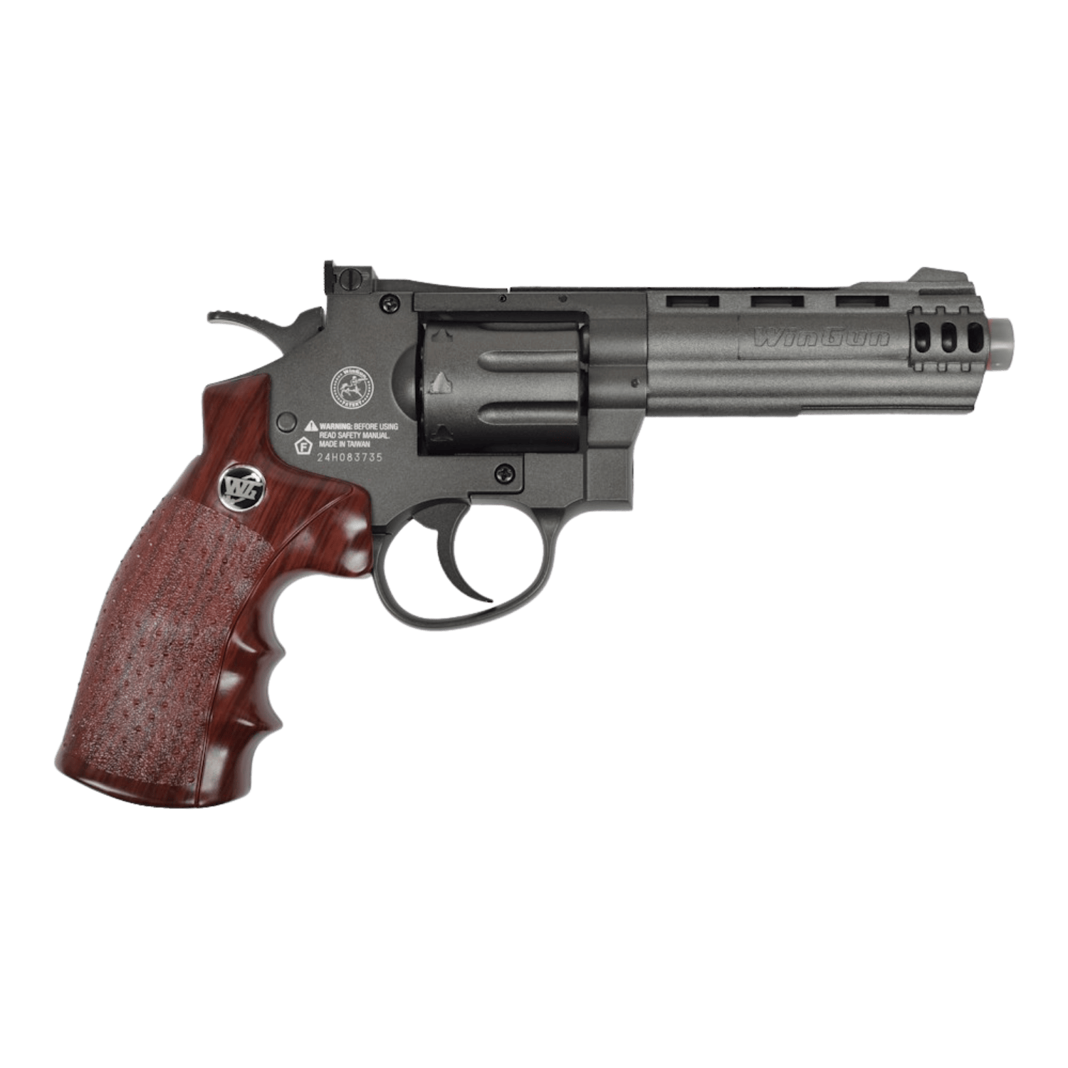 WINGUN CO2 AIRSOFT REVOLVER 4'' SPORT Toplu Tabanca Siyah (C705-Sport)