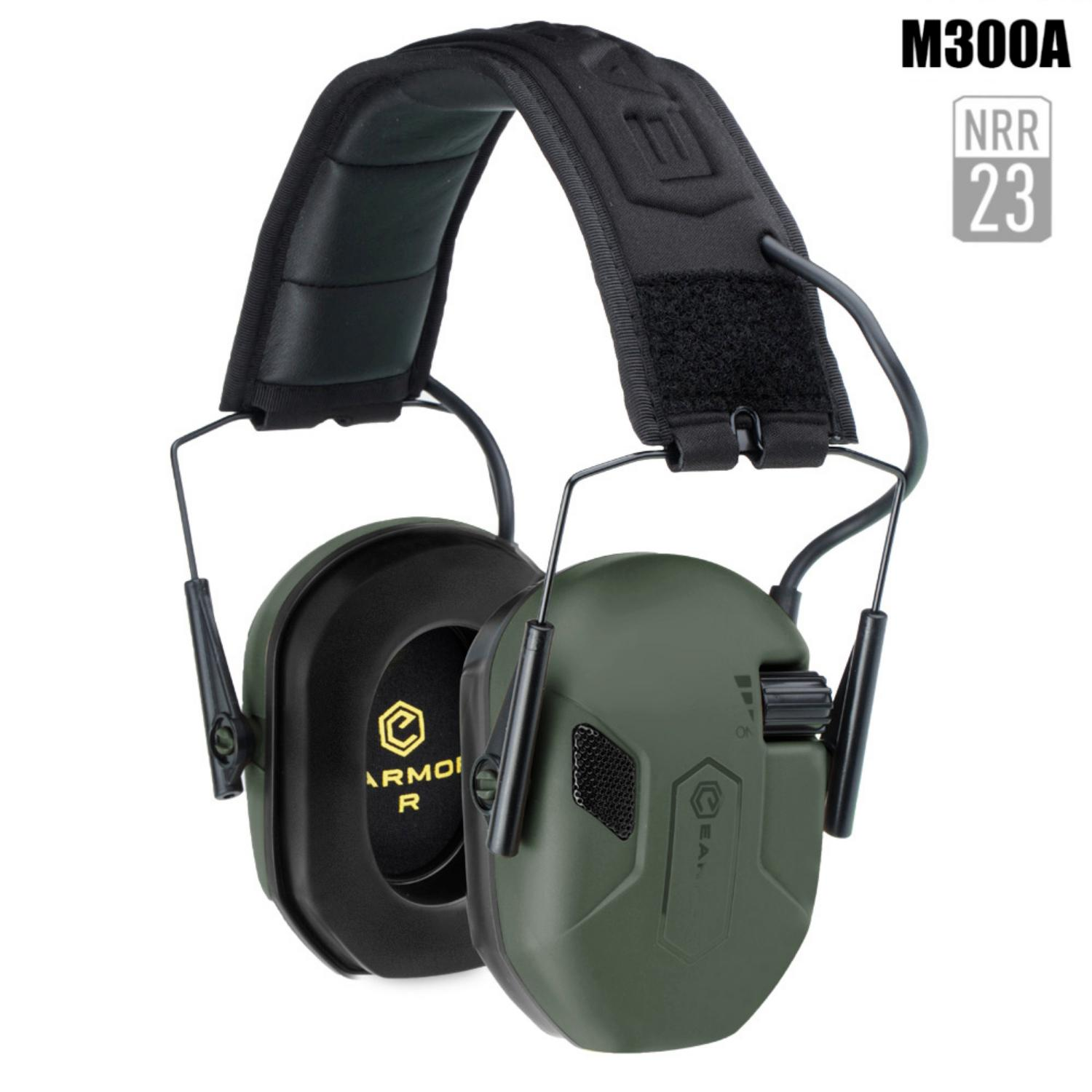 EARMOR M300A Elektronik Atış Kulaklığı Kulak Koruması (Foliage Green) Yeşil M300A-FG
