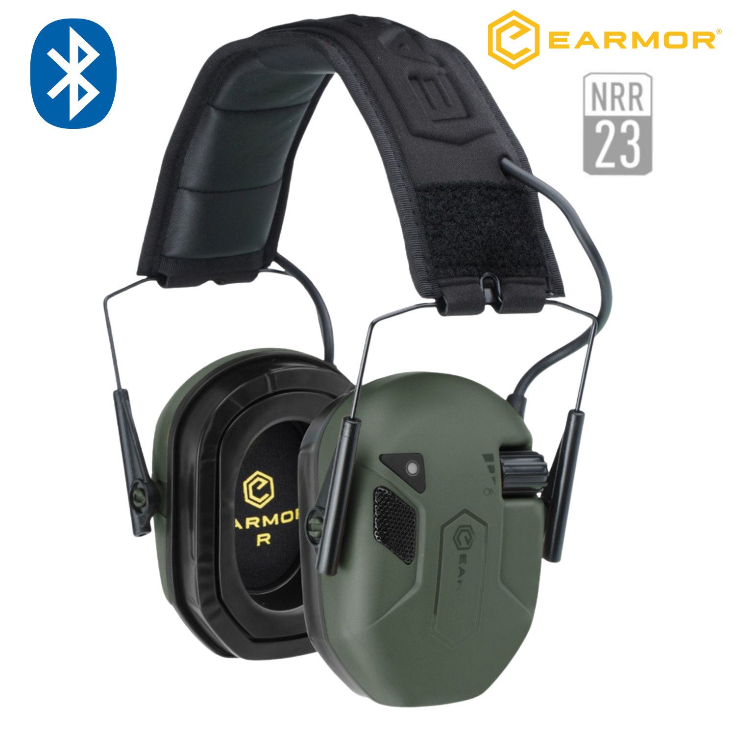 EARMOR M300T Bluetooth Elektronik Atış Kulaklığı Kulak Koruma (Foliage Green) Yeşil M300T-FG