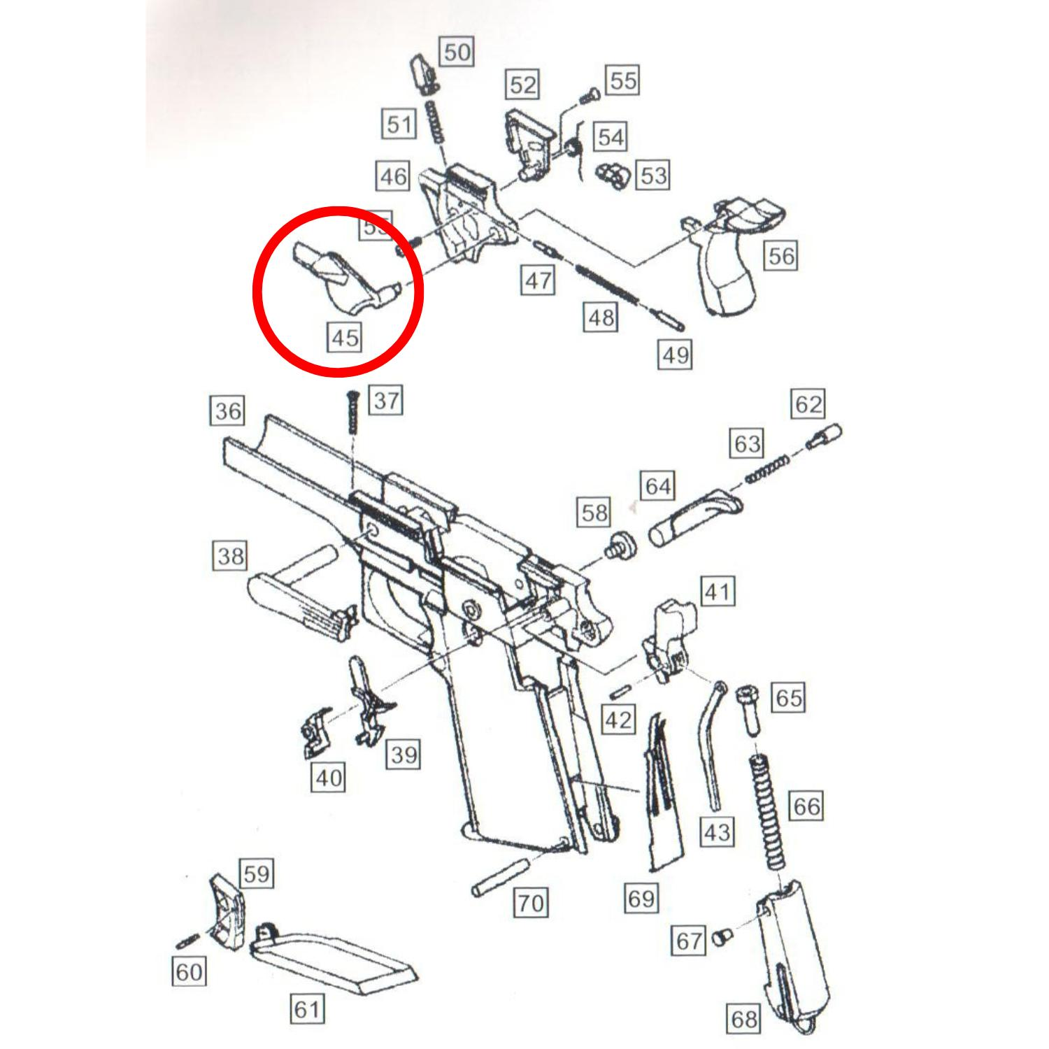 WE Colt 1911 Emniyet Mandalı Parts No #45