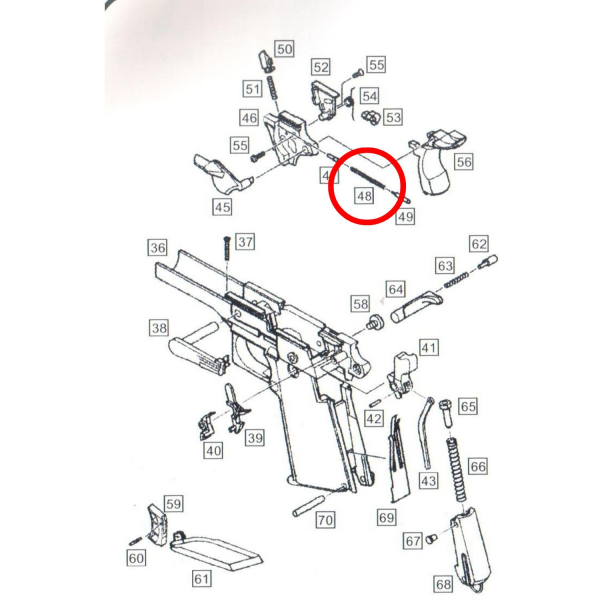 WE Colt 1911 Emniyet Mandalı Yayı Parts No #48
